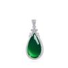Křišťálový květ Waterdrop Jade přívěsek Stříbrný řetízkový náhrdelník Dámské šperky dárek