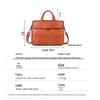 Men's Large Genuine Leather Briefcase: Business Casual Document & Laptop Bag