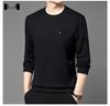 Men's Long Sleeve Round Neck Sweatshirt - Thick Velvet, Warm Base Layer for Autumn/Winter Fashion