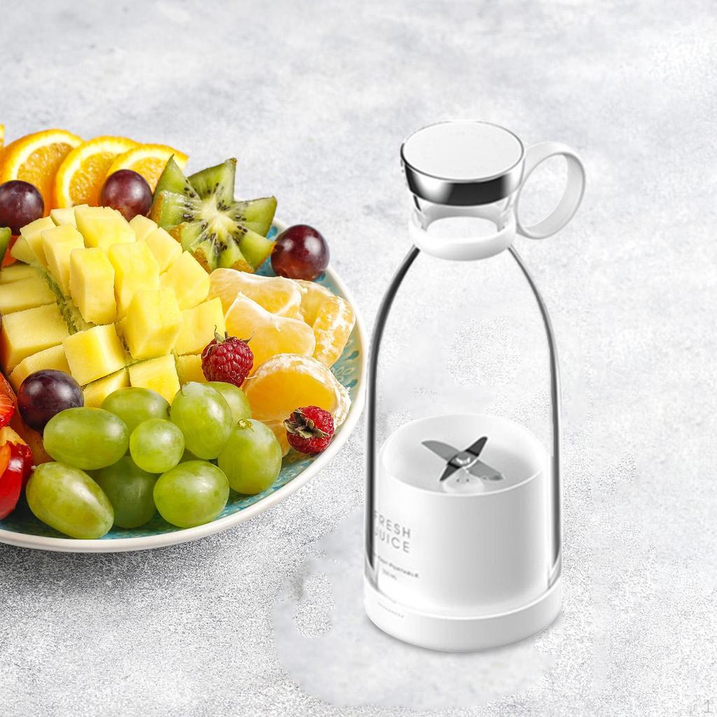Electric Juicer Cup 380ml Fruit Portable Small Juice Maker Mini Blender for Travel