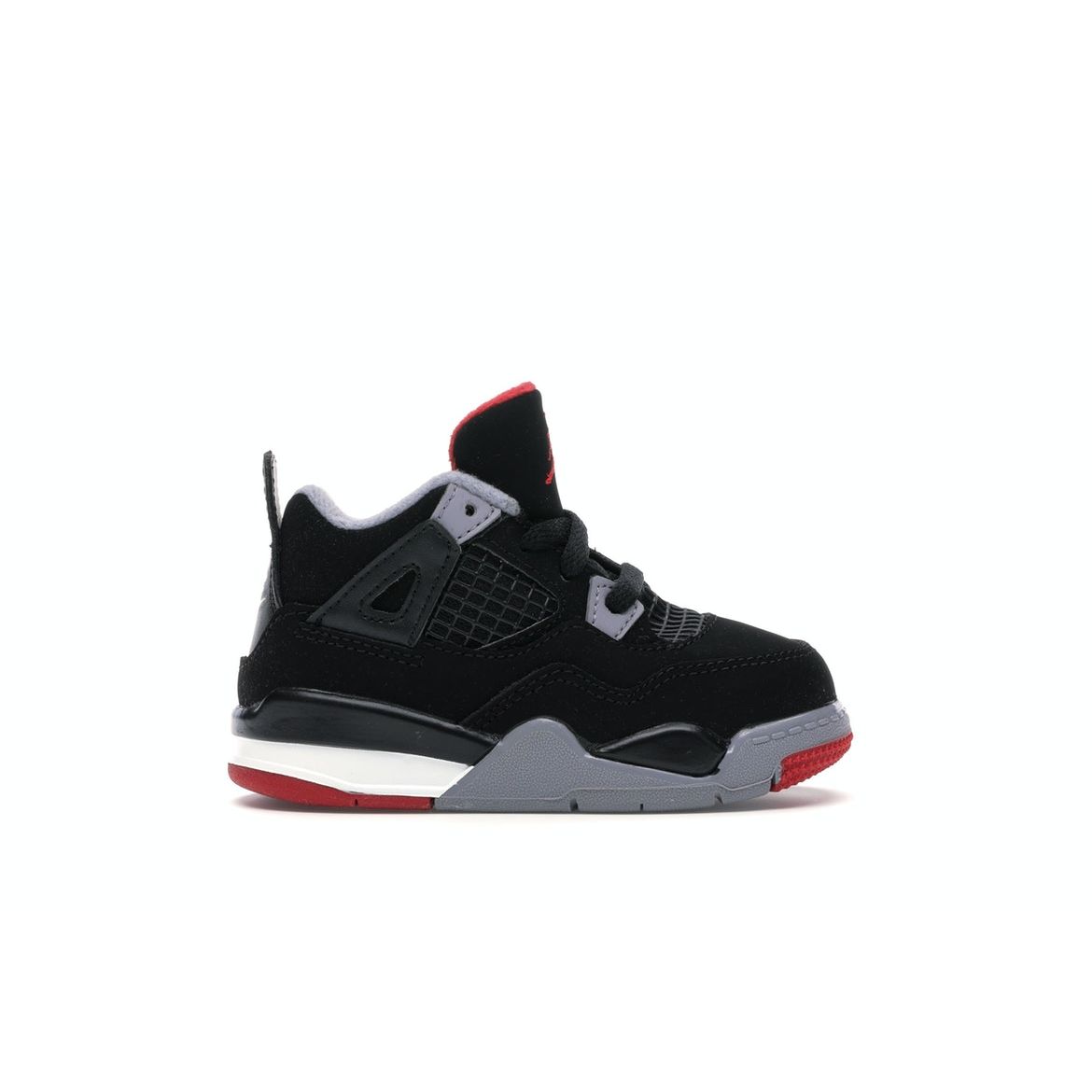 

Детские кроссовки Air Jordan 4 Retro OG TD Bred 2019 Black Cement-Grey Summit-White BQ7670-060