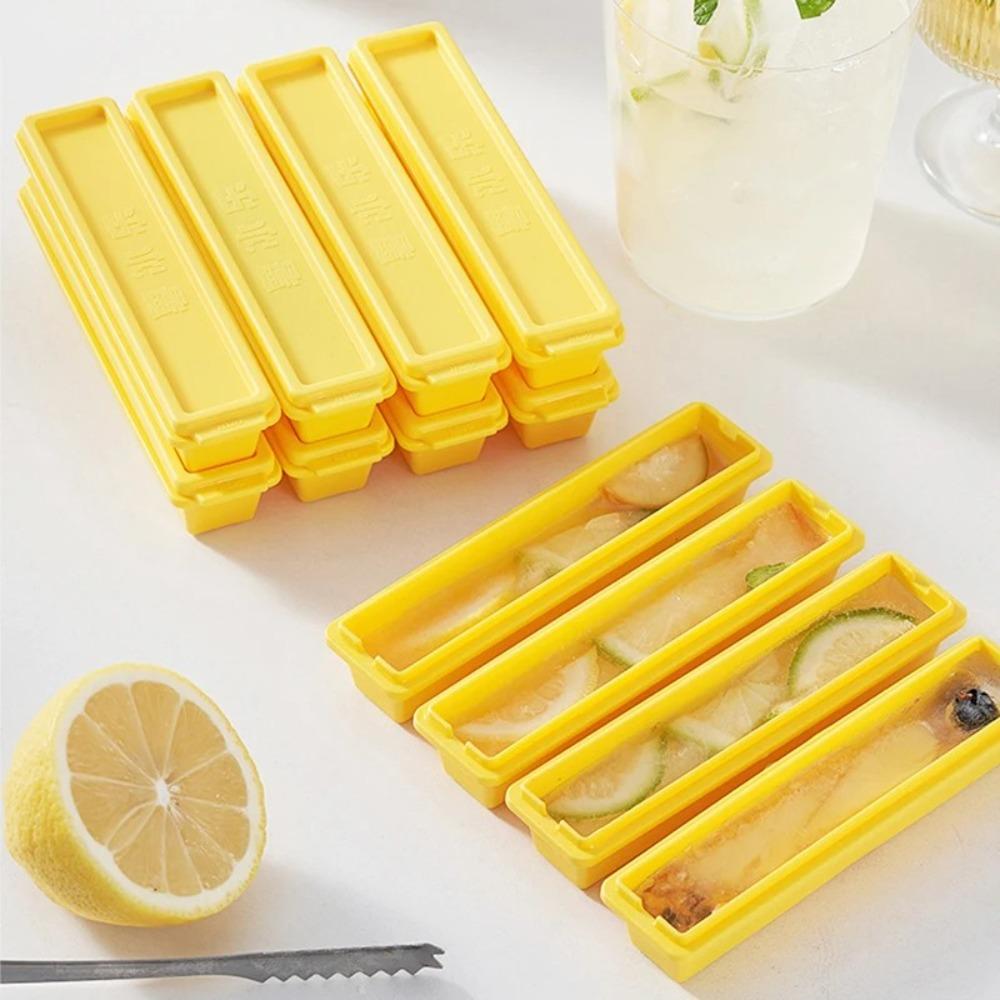 With Storage Box Ice Cube Moulds Rectangle Long Ice Stick Tray Ice Cube Maker  DIY Kitchen Bar