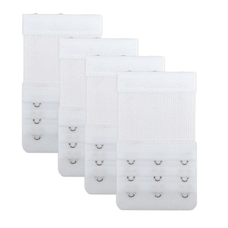 4 Stück, 3 Reihen mit 3 Haken-Verlängerungsbändern, Elastisches Band, Weiche und Bequeme BH-Träger, Damen-Unterwäschezubehör