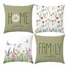Spring Single Sided Printed Throw Pillow Covers Watercolor Daisy Text Home Living Room Bedroom Outdoor Decor Floral Cushion Case