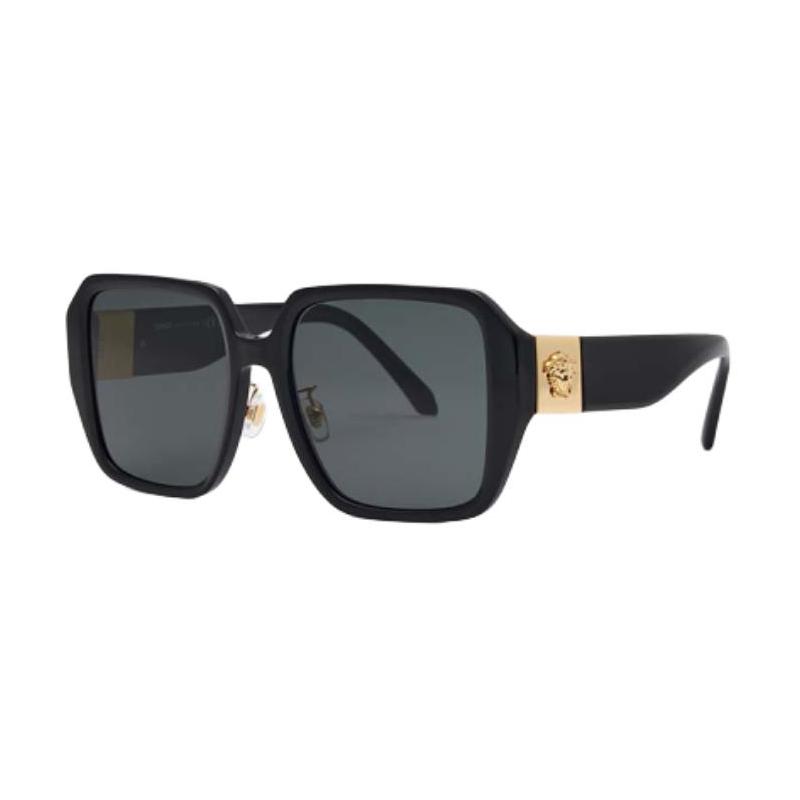 Versace Logo Details Nylon Fiber Square Sunglasses Women Black 14247637 O4472D-OGB18756-Black F