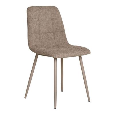 Chair - EBUY24 - Middelfart - Set of 2 - Taupe Microfiber Fabric - Contemporary Design