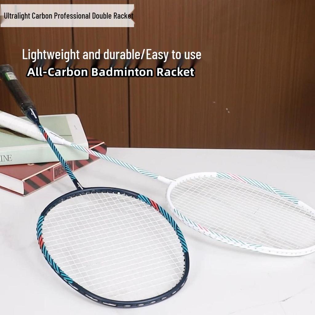 4U Carbon Fiber Badminton Racket Set for Couples - Home Entertainment Double Pair