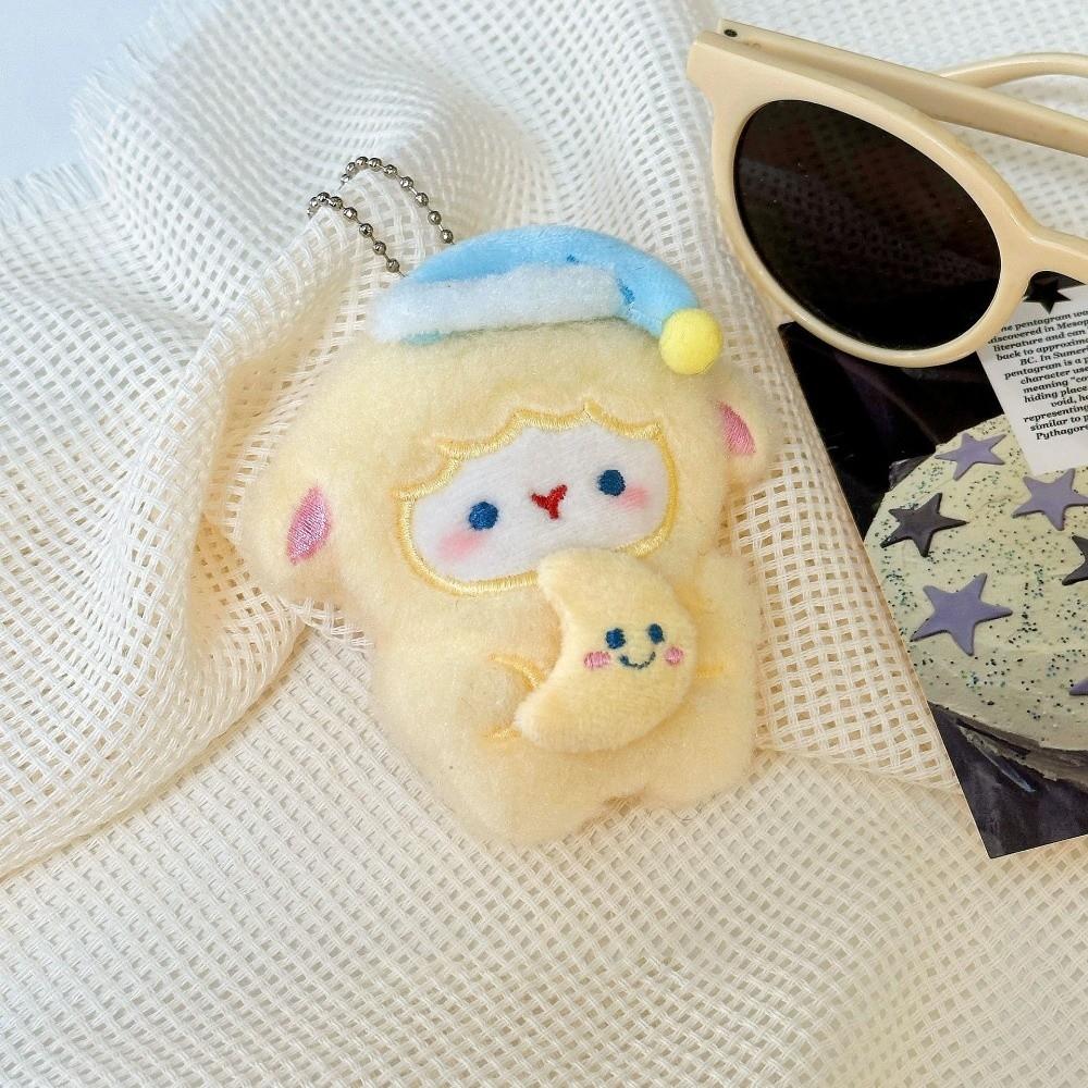 Kawaii Stuffed Lamb Pendant Cute Cartoon Sheep Doll Bag Decor Backpack Pendant Birthday Gift
