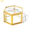 55KF Clear Glass Jewelry Box Jewelry Organize Holder Rings Box Necklaces Earrings Box