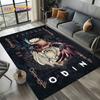 Odin Viking Symbol Valknut Nordic Valhalla Carpet Rug for Living Room Bedroom Home Sofa Decoration,Area Rug Non-slip Floor Mat