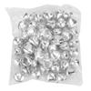 50pcs Small Bells DIY Mini Tiny Iron Jingle Bells with Hole for Craft Jewelry Festival Birthday DecorationSilver