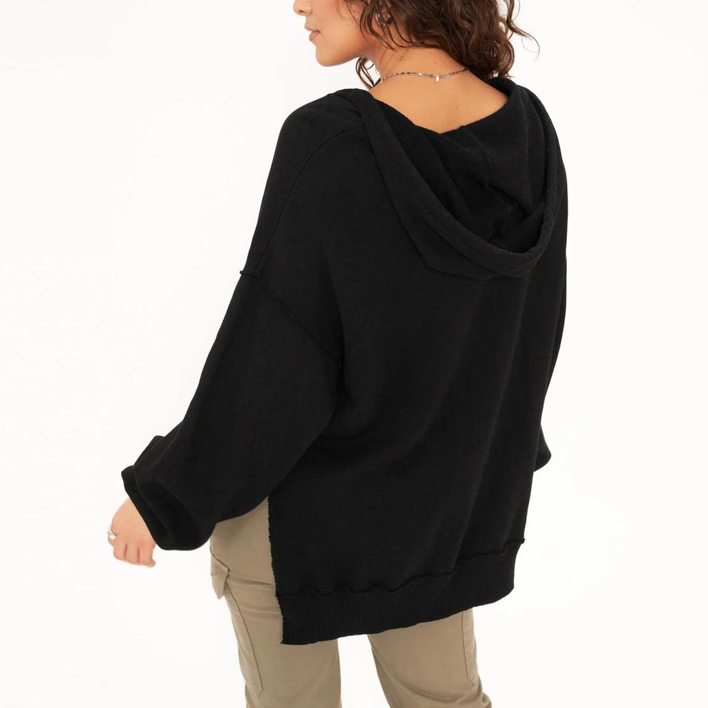 Women's Fashionable Solid Color Long Sleeved Sweatshirts Top