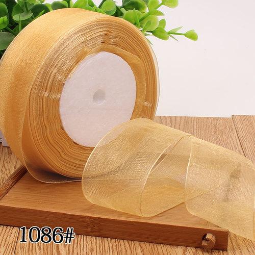 50yards/roll 12/15/20/25/40mm Organza Ribbon Wholesale Gift Wrapping Decoration Christmas Silk Ribbons Lace Fabric DIY Crafts
