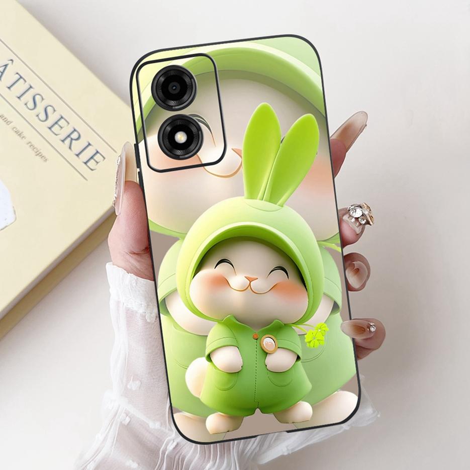 For Motorola Moto E13 Case Moto E14 E15 Cute Cat Rabbit Cartoon Cover Shockproof Phone Case For Motorola Moto E15 E 13 14 Fundas