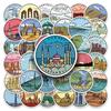 50 Pictures of Middle East Attractions and Historical Sites Graffiti Personalized Travel Hand-painted DIY Mobile Phone Case Suitcase Stickers
