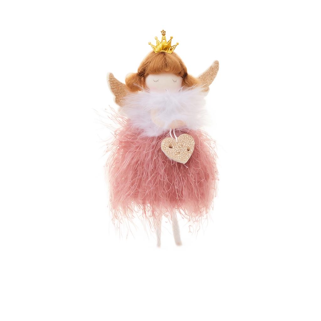 Plush Doll Ornament with, Christmas Tree Hanging Decoration for Girls