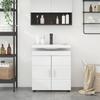 TULUM Bathroom Cabinet Set High Gloss White 60 X 34 X 63 Cm