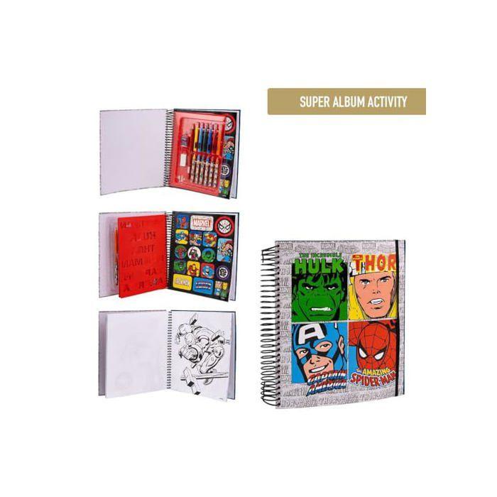 Omalovánky Marvel - CERDÁ - Šablony a samolepky - Kreativní sada - Španělský produkt