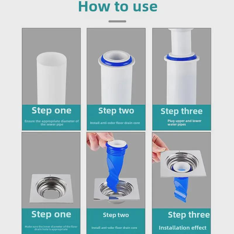 Universal Anti-Odor Silicone Drain Cover for Bathroom and Washing Machine