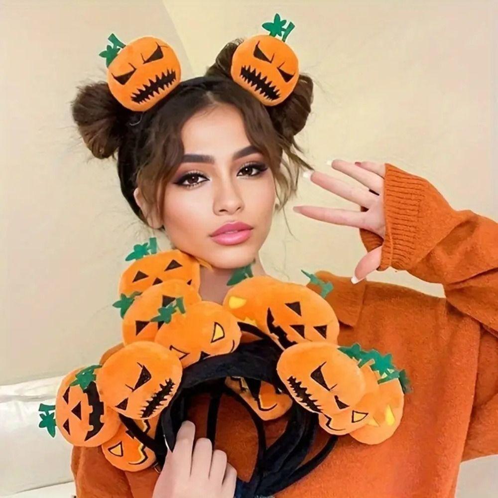 Lightweight Ghost Hair Clip Cartoon Pumpkin Cartoon Hairband Cute Pumpkin Headband For Halloween