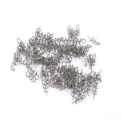 100PCS Bag 14mm Stainless Steel Soft Bait Pin Lure Fishing Spring Fixed Lock Fishing Accessory