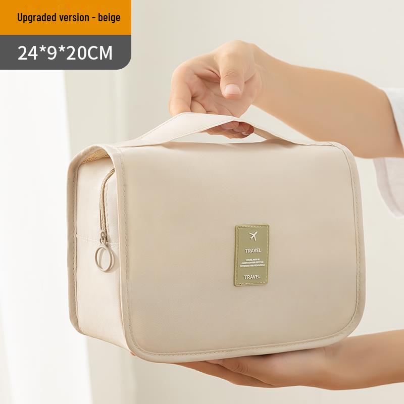 Japan Preferred Large Portable Waterproof Toiletry Bag with Hook and Compartments