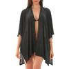 Women's Fashion Beach Solid Color Loose Beach Dress Patchwork Hollow Cover Up