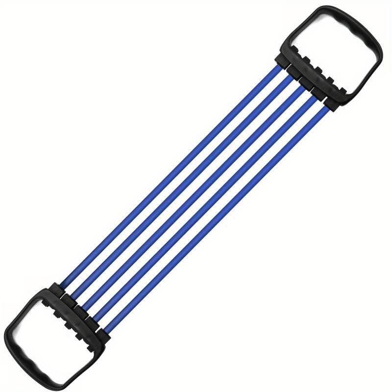 Full Body Workout Set - Chest Expander with 5 Removable Resistance Bands for Pilates, Push Ups, and Muscle Training - Strengthen