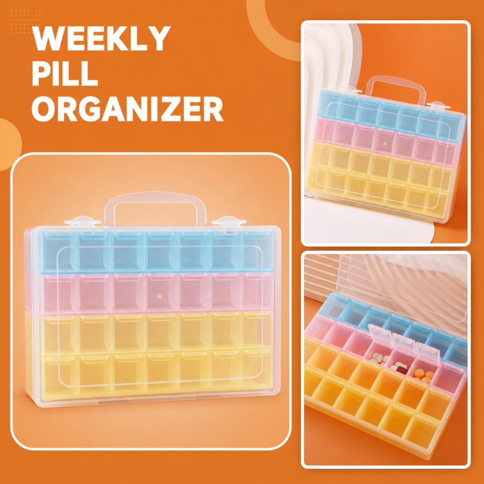 Clear 7 Day Weekly with No Label Portable Box One Size