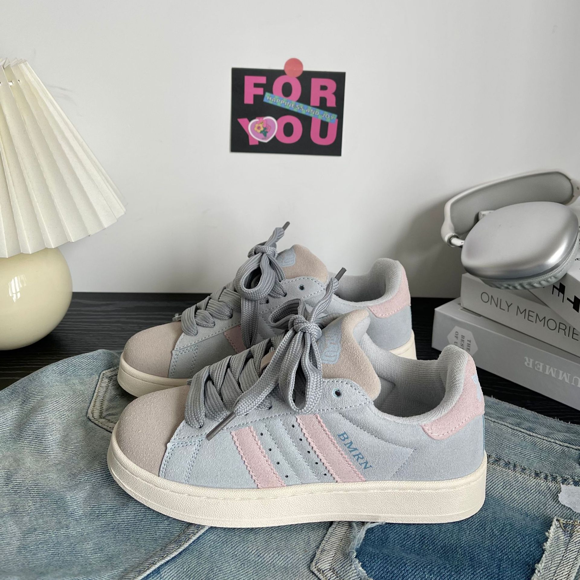 

Summer new chic student taro blue dessert child shell head sports shoes casual skateboard shoes 36