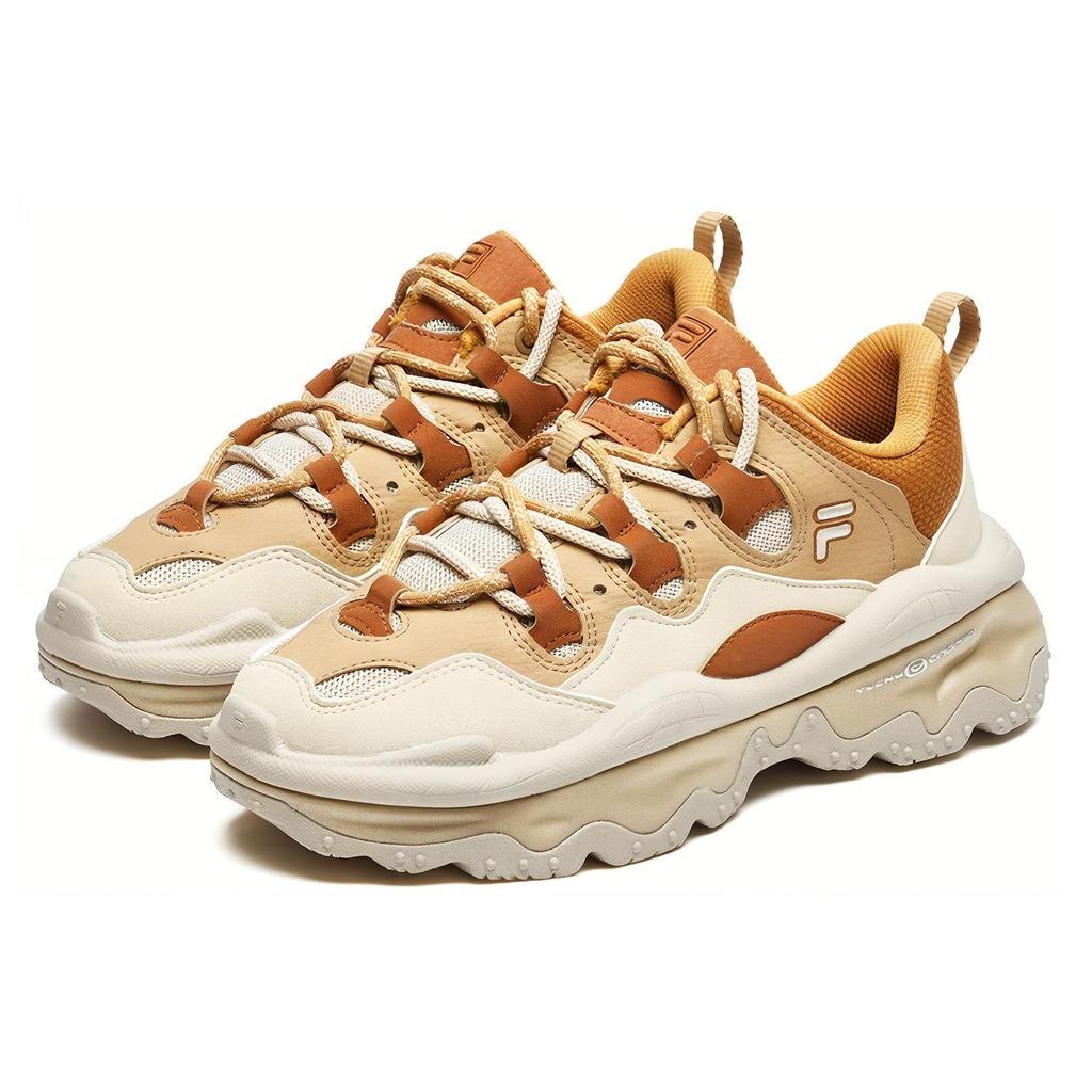 Fila Fusion Qd96 Star Peak Shoes Fabric Synthetic Leather Retro Low Top Dad Shoes Women Sneaker Brown T12W241201FTC