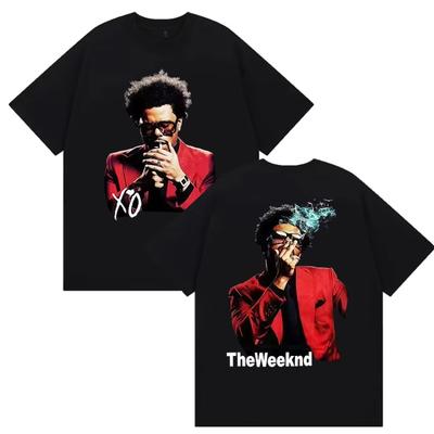 Unisexs And Womens Gothic Hiphop Short Sleeved Tshirts For Street Wear Popular Singer The Weeknd Xos New Album Tour Tshirt