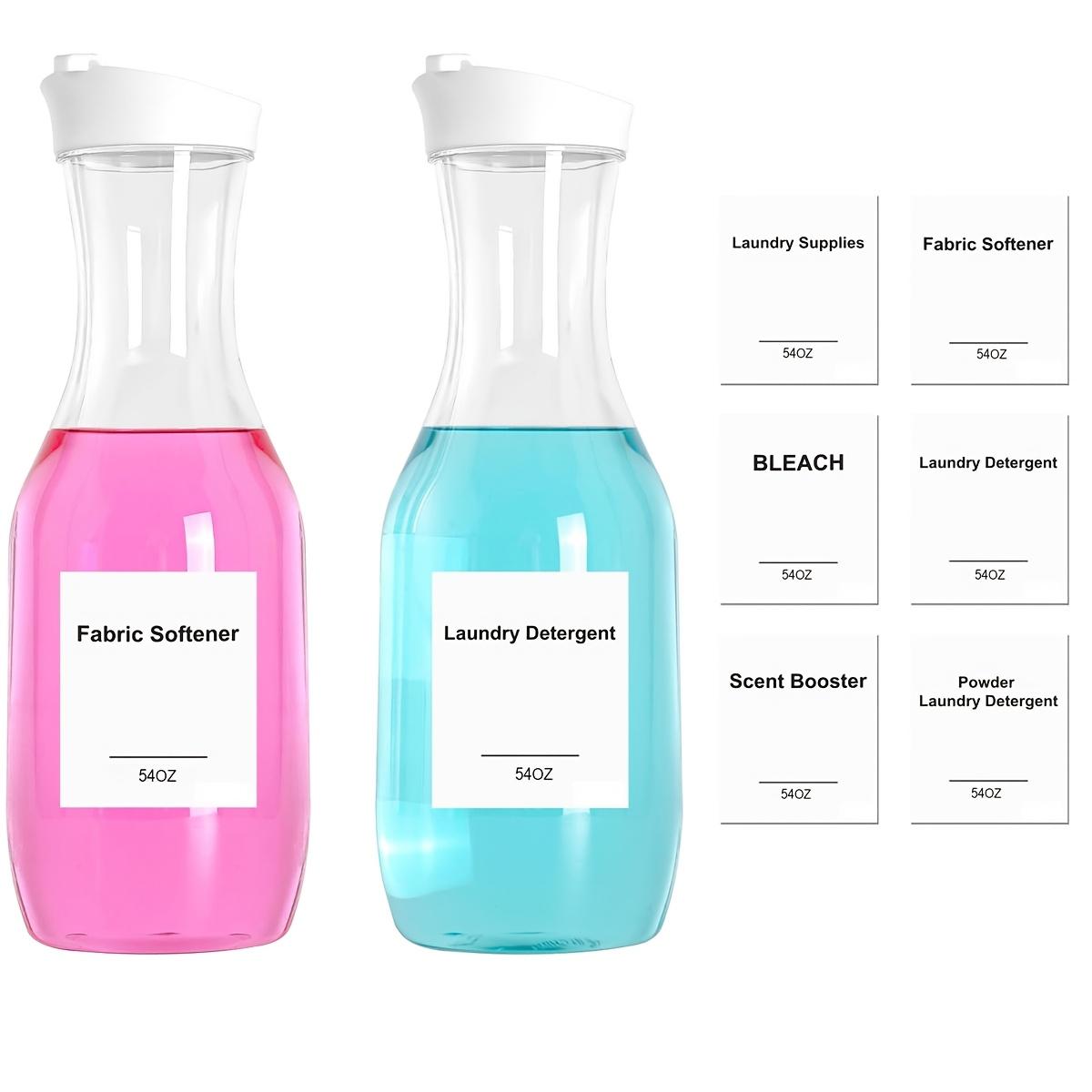 

2 Pack 54 OZ Laundry Detergent Dispenser, Laundry Soap Dispenser, Liquid Laundry Detergent Container and Organizer Box, Clear