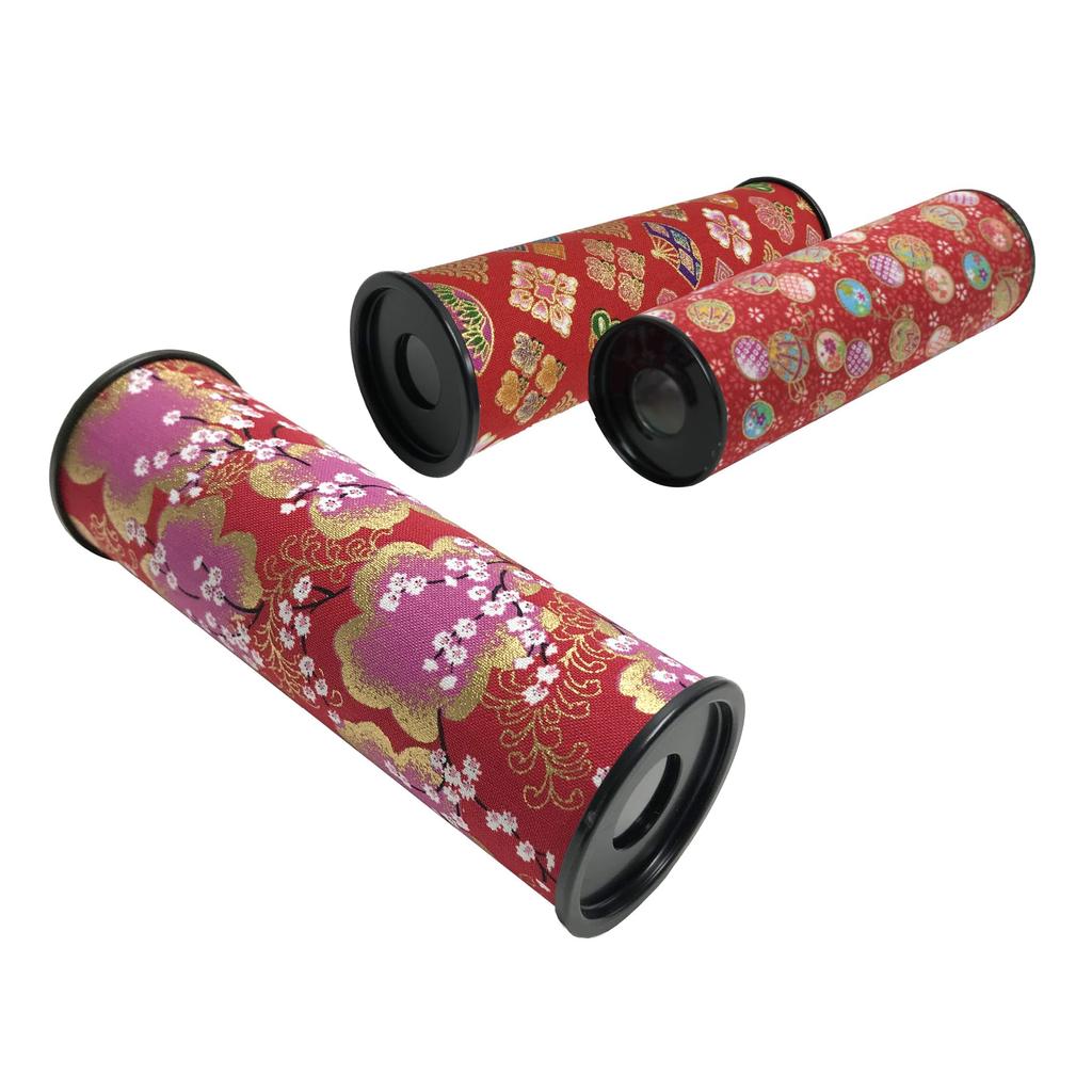 Set of 3 Yuzen Kaleidoscopes, Made In Japan, Nostalgic Japanese Patterns, Crafts, Folk Crafts, Showa Retro (Set B)