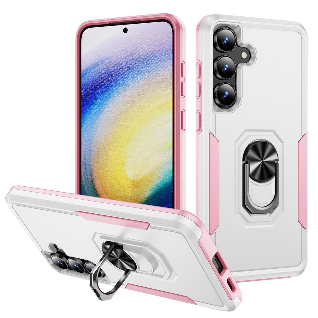 For Samsung Galaxy S25 FE Case Military Grade Ring Kickstand PC+TPU Phone Cover