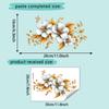 Creative Golden Flower Stickers Toilet Stickers Bathroom Door Wall Wallpaper Self Adhesive Decorative Washroom Vinyl Decals