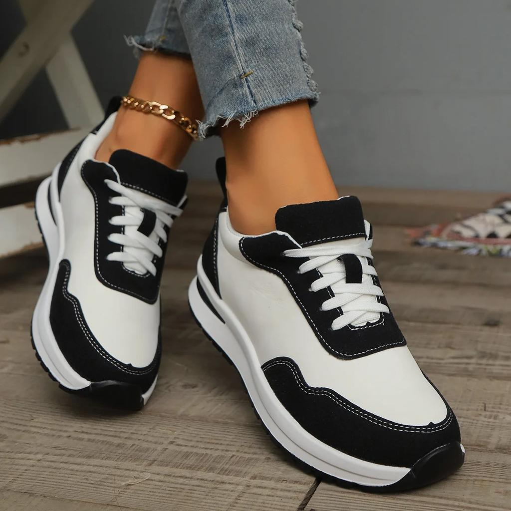 Fashion New Plus-size Women's Sports Shoes Fashion Lace-up Brand Design Women's Shoes Autumn Classic Versatile Women's Vulcanized Shoes