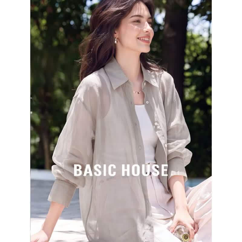 Basic House Women s Lyocell Sun Protection Shirt M