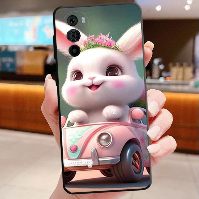 Rabbit Animal Phone Case For Motorola Edge 60 50 40 Pro 60 50 40 30 Ultra Neo Fusion Moto G Play G Stylus G Carcasas