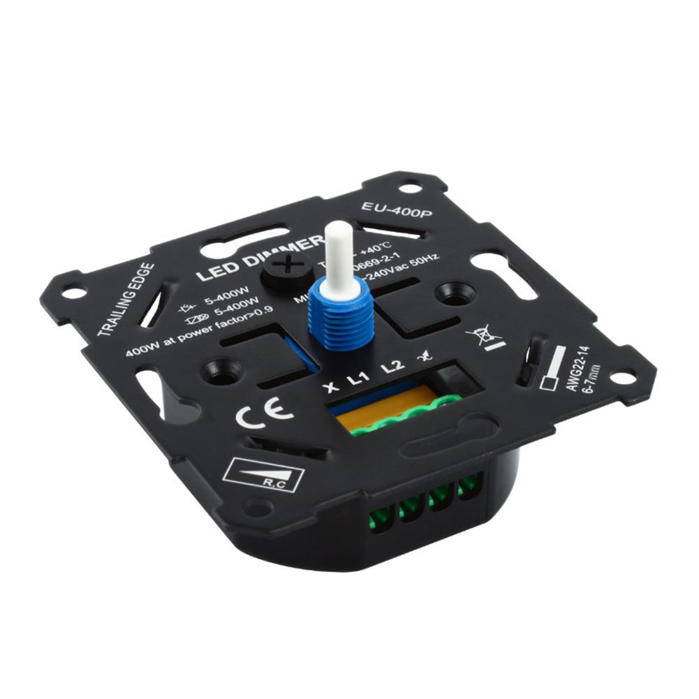 400W SCR LED Dimmer Switch Surfaces Mount Adjustable Light Brightness For 3-35W Dimmable Lamp Hardware Parts