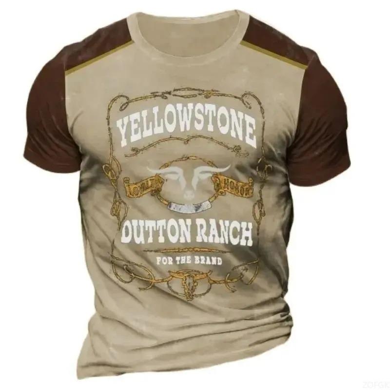 Loose Crew Neck Top Stylish Print Short Sleeves Comfort T-Shirts Men’s 6XL