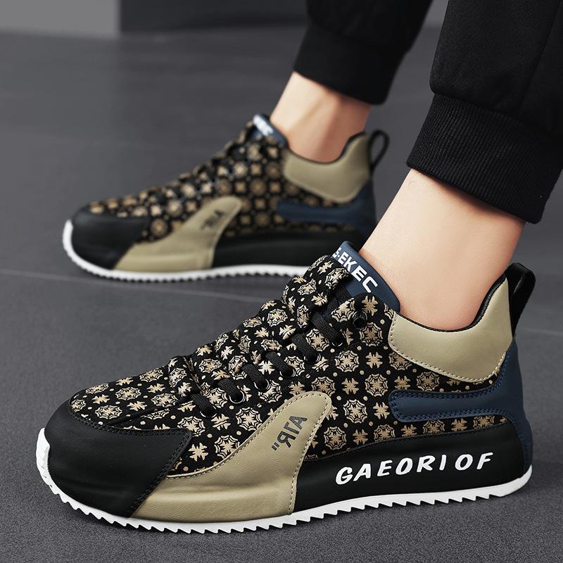

Sole shoes men s shoes 2025 spring new heightened platform flower cloth casual shoes comfortable and versatile Internet celebrity viral trends 44