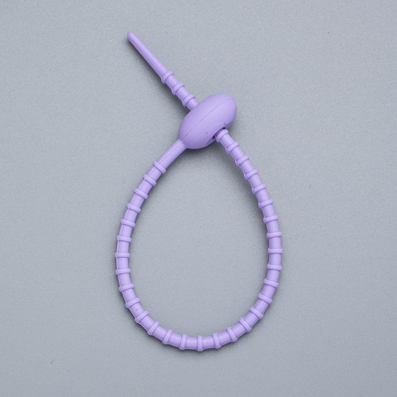 5/10PCS Silicone Reusable Bag Ties Twist Wire Fasten Cable Zip Tie for Headset Data Line Pendant Adjustable Soft Universal Tie