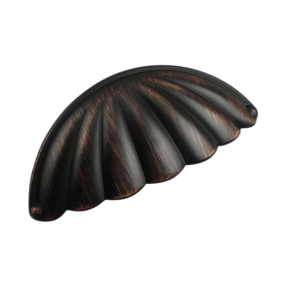 Shell Shape Retro Zinc Alloy Cabinet Furniture Pull Handle Drawer Cupboard Wardrobe Door Handle with 25mm Screw