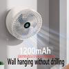 Ventilador de pared plegable para cocina, recargable por USB, silencioso, para acampar, hogar, mesa, oficina, escritorio, refrigeración por aire, mini ventilador eléctrico portátil