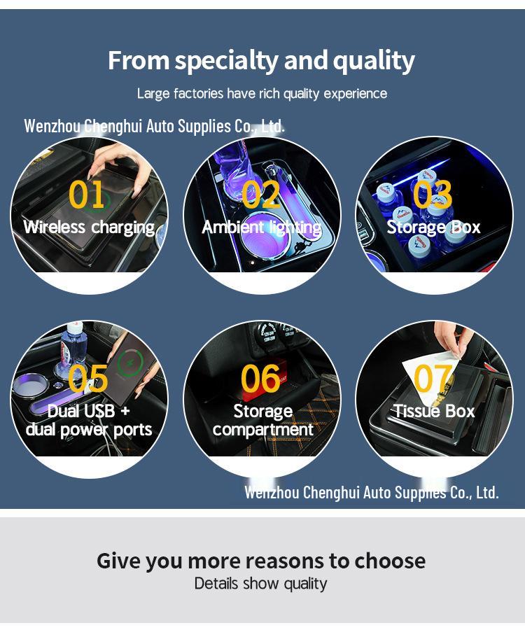 Volkswagen Caravelle/Multivan T5 T6 Wood Cup Holder & Front Middle Armrest Storage