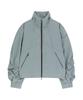 Ungimmick Shirred Nylon Windbreaker Jacket (Ash Gray)