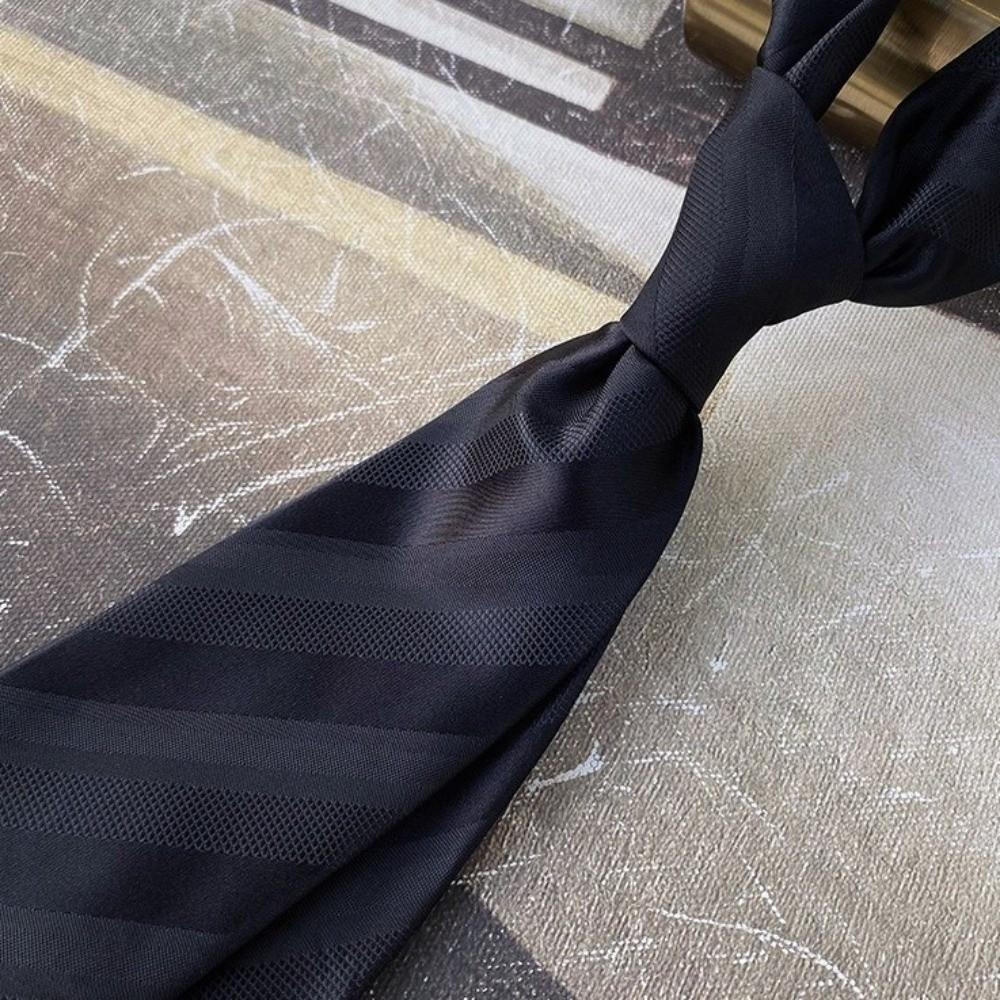Stripes Black Necktie Solid Color Retro Cravat Fashion Men Necktie  Shirt
