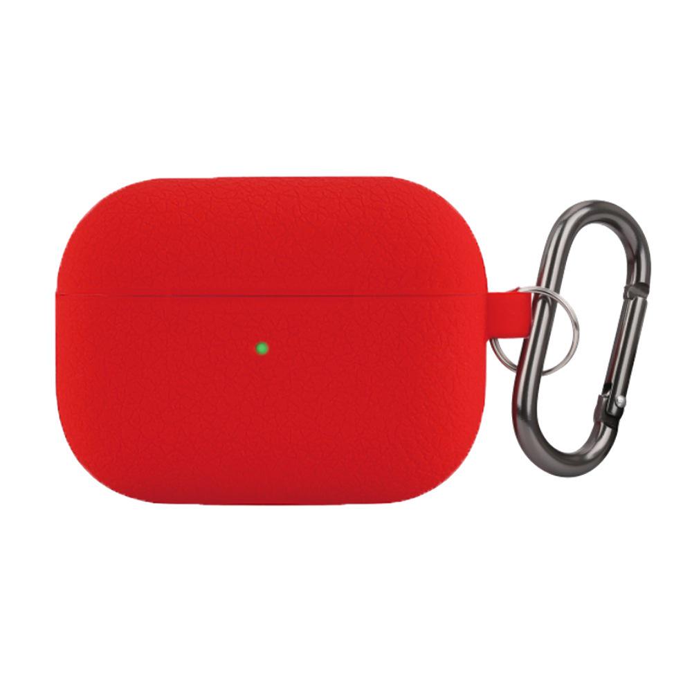 Lychee Pattern Silicone Case with Carabiner for AirPods Pro