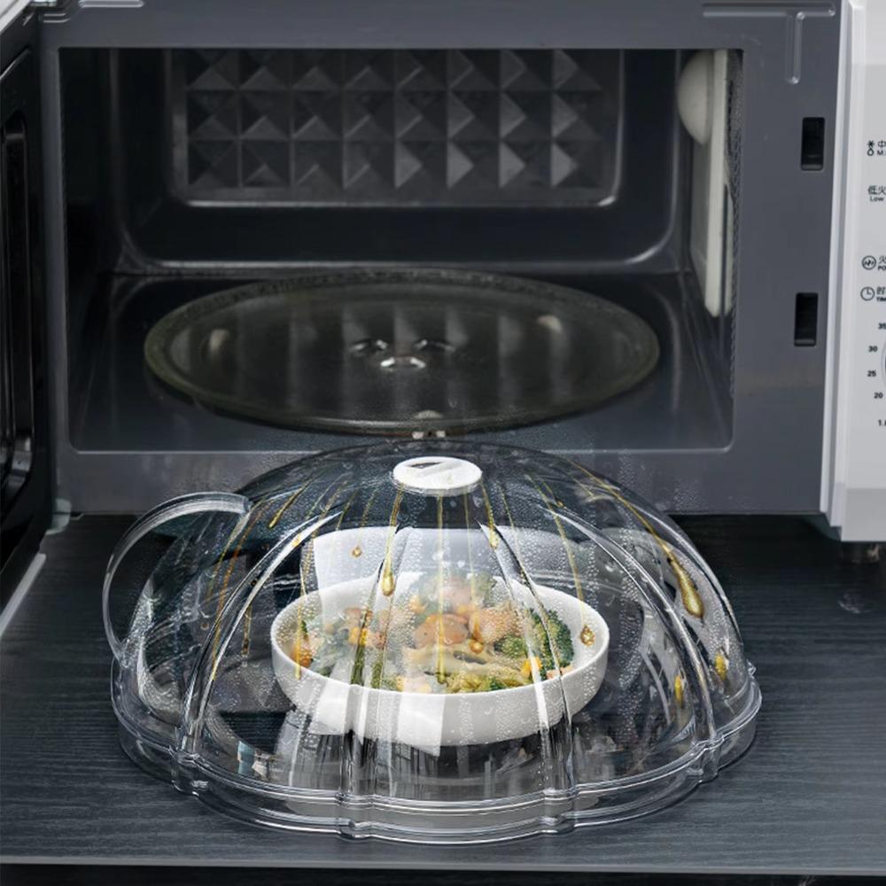 Transparent Microwave Oven Cover with Adjustable Air Holes Bowl Cover Splatter Guard Cover  Bakery